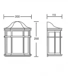 Настенный фонарь уличный Oasis Light 91432 Bl