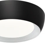 Потолочный светильник круглый Sonex Cronus 7716/54L металл/акрил/белый/черный LED 54Вт 3000-6500К D500 IP20 пульт ДУ (220V, круглые)