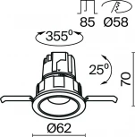 Встраиваемый светильник под гипсокартон Wise 4000K 7W Maytoni DL057-7W4K-W (LED, 220V, круглые)