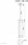 Подвесной светильник iLedex Rocks 2301-3M CR (на проводе, круглые)
