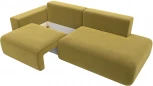Диван прямой Лига-036 НПБ Модерн подлокотник слева (Желтый/Микровельвет) Лига Диванов арт.121336L