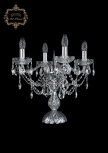Интерьерная настольная лампа Art Classic 12.25 12.25.4.141-37.Cr.Sp (220V, хрусталь, подвески, подсвечник, свеча)