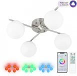 Потолочная люстра RGB с пультом управления Citilux Адам Смарт CL228A141 (LED, 220V, умный дом - Алиса, шарики)