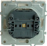 Розетка без заземления с защитной крышкой (белый) Stekker Эмили 49878