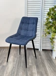 Стул CHIC 1983-86 темно-синий меланж/ RU-03 синяя сталь/ черный каркас M-City 628M03713