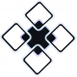 Потолочная люстра Natali Kovaltseva HIGH-TECH LED LAMPS 82004 BLACK