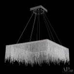 Подвесная люстра светодиодная APL LED Sicilia SH04.86.B.Ni.4000 (220V, хрусталь, на тросе)