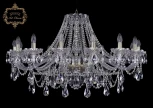Подвесная большая люстра Art Classic 11.25 11.25.16.400.Gd.Sp (220V, хрусталь, на цепи, подсвечник, свеча)