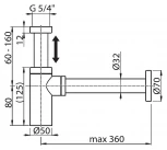 Сифон для раковины Ravak X01371 хром