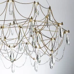 Подвесная люстра светодиодная хрустальная с пультом с регулировкой цветовой температуры Modelux MODELUX ML.5603.800P BS