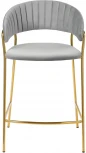 Стул Bradex Home полубарный Turin серый с золотыми ножками (FR 0911)
