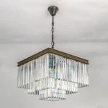 Подвесная люстра ярусная каскадная Citilux Мартин CL332231 (220V, хрусталь, на цепи)