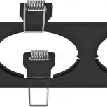 Рамка для трех встраиваемых светильников Lightstar Intero, прямоугольник, черный