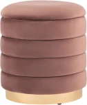Пуф Франсис с ящиком велюр пыльно-розовый УТ000035899