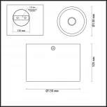 Потолочной накладной светильник Odeon Light Glasgow 6668/1CL LED GU10 1*7W 220V белый с золотым фольг-м (круглые)
