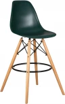 Стул барный DSW BAR (ножки светлый бук, цвет тёмно-зеленый (G-13))