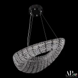 Подвесная люстра светодиодная APL LED Sicilia SH509.0.70.R.Ni.4000.Clear.731 (220V, хрусталь, на тросе)