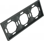 Рамка на 3 поста (черный) Stekker Эмили 49860