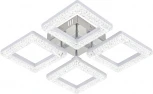Потолочная люстра светодиодная Escada Aquarius 10287/4LED 62Вт, с ПДУ, металл/акрил, хром/белый/прозрачный (220V)