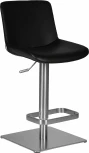 Стул барный DOBRIN ALDO (черный PU YP33-19, основание из нержавеющей стали)