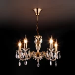 Подвесная люстра Eurosvet Favola 10102/5 античная бронза/прозрачный хрусталь Strotskis