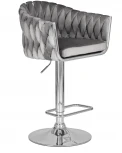 Стул барный DOBRIN MARCEL (серый велюр (MJ9-75))