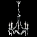 Подвесная люстра Eurosvet Adelia 60064/5 хром (220V, хрусталь Strotskis, на цепи)