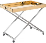 Журнальный стол Garda Decor KFG135 (Хром/Прозрачный)