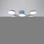 Потолочная люстра Wi-Fi на штанге Turna L12 Blue By ImperiumLoft Turna-B01 (LED, 220V, голосовое управление, умный дом - Алиса)