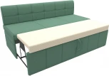 Диван кухонный прямой Лео (Зеленый/Рогожка) Лига Диванов арт.123762