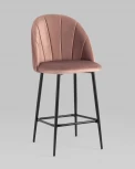 Стул полубарный велюр пыльно-розовый Stool Group Логан УТ000034606