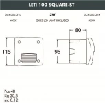 Встраиваемый светильник уличный Fumagalli Leti 3C4.000.000.LYG1L (220V, IP66)