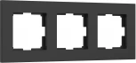 Рамка на 3 поста (черный софт) Werkel W0032908 (a062801)