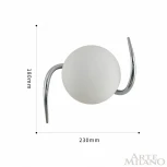 Бра Arte Milano 271007/1B Ni (220V, шар)