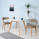 Стол R-Home Лунд квадратный 860*860 бук-белый