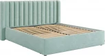 Кровать с основанием Ева 160х200 см Mebelson (ДСП,ЛДСП,Велюр/Мятный) арт.ZO.KM1.6-23.2764