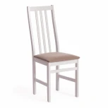 Стул SWEDEN white, ткань бежевая (Ford William 7) (Многослойная фанера)