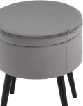 Пуф Клайс с ящиком велюр серый УТ000035911