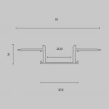 Алюминиевый профиль скрытого монтажа 61x14 Maytoni Led Strip ALM011S-2M