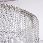 Подвесная люстра светодиодная APL LED Sicilia SH02.73.B.Ni.4000 (220V, хрусталь, на тросе)