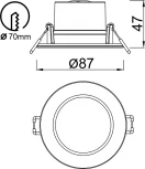 Встраиваемый светильник Mantra Yucatan 8848 (LED, 220V, IP65)