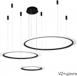 Подвесной светильник Crystal Lux MANZANA SP67W LED BLACK (220V, пульт управления, на тросе)