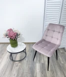 Обеденный стул M-City CHIC BLUVEL-91 сиреневый / черный каркас