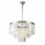 Подвесная люстра каскадная iLamp Triumph 7383/8P NIC (220V, хрусталь, на цепи)