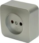 Розетка без заземления (серебро) Stekker София 49325