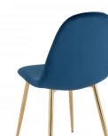 Стул Stool Group Валенсия SN велюр темно-синий золотые ножки УТ000036463