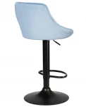 Стул барный DOBRIN LOGAN BLACK (пудрово-голубой велюр (MJ9-74))