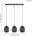 Подвесной светильник Eglo Dembleby 1 43266 (220V, на проводе, шарики)