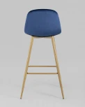 Стул барный Stool Group Валенсия велюр синий ножки цвет дерево УТ000008858