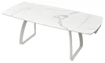 Стол LUGO 140 GLOSS STATUARIO WHITE SINTERED STONE/ WHITE